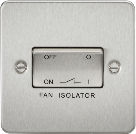 10A Fan Isolator Switch - Brushed Chrome
