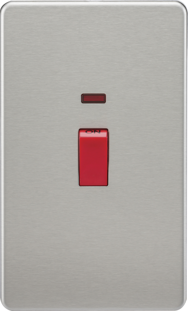 ML Accessories 45A DP Switch With Neon - Brushed Chrome