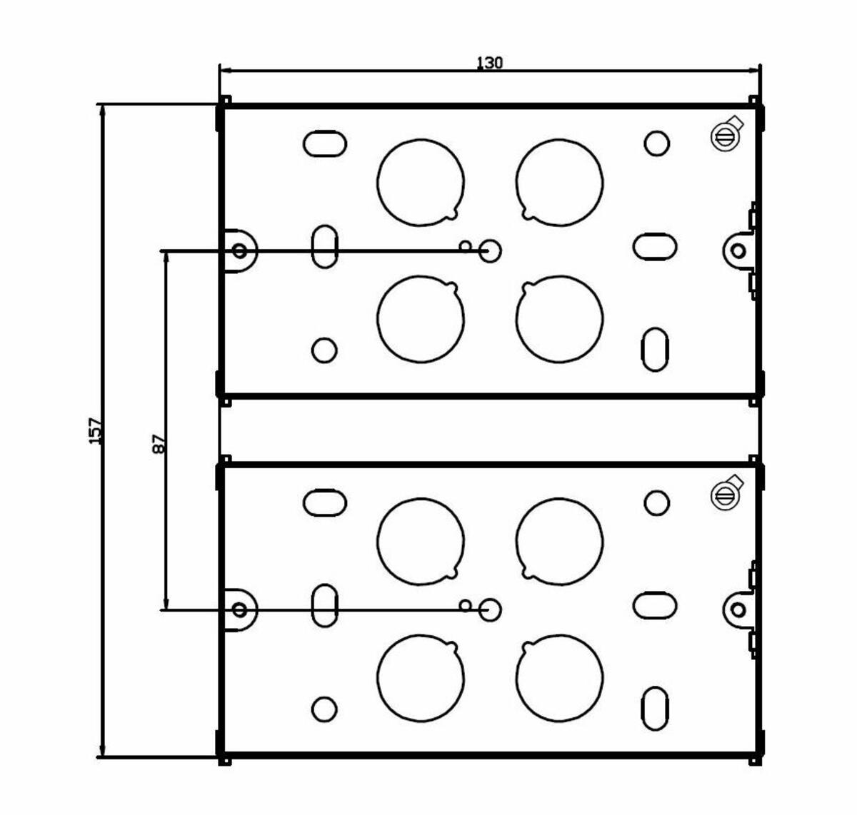 47mm Galvanised Steel Box for Small Combination Multimedia Plate - Image 2