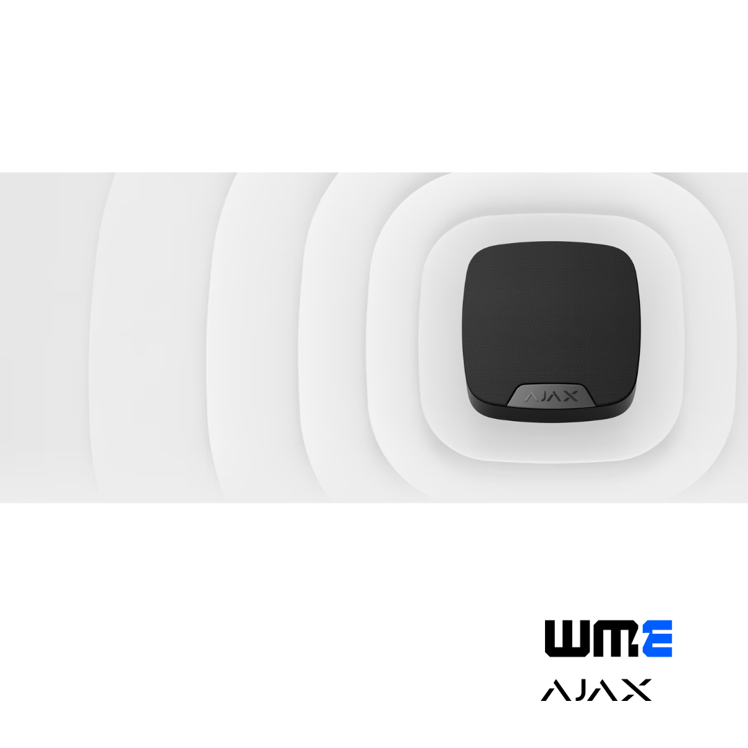 AJAX: HOMESIREN, Wireless Indoor Siren, Customisable Sound, IP50, 2000m Range, 5-Year Battery Life