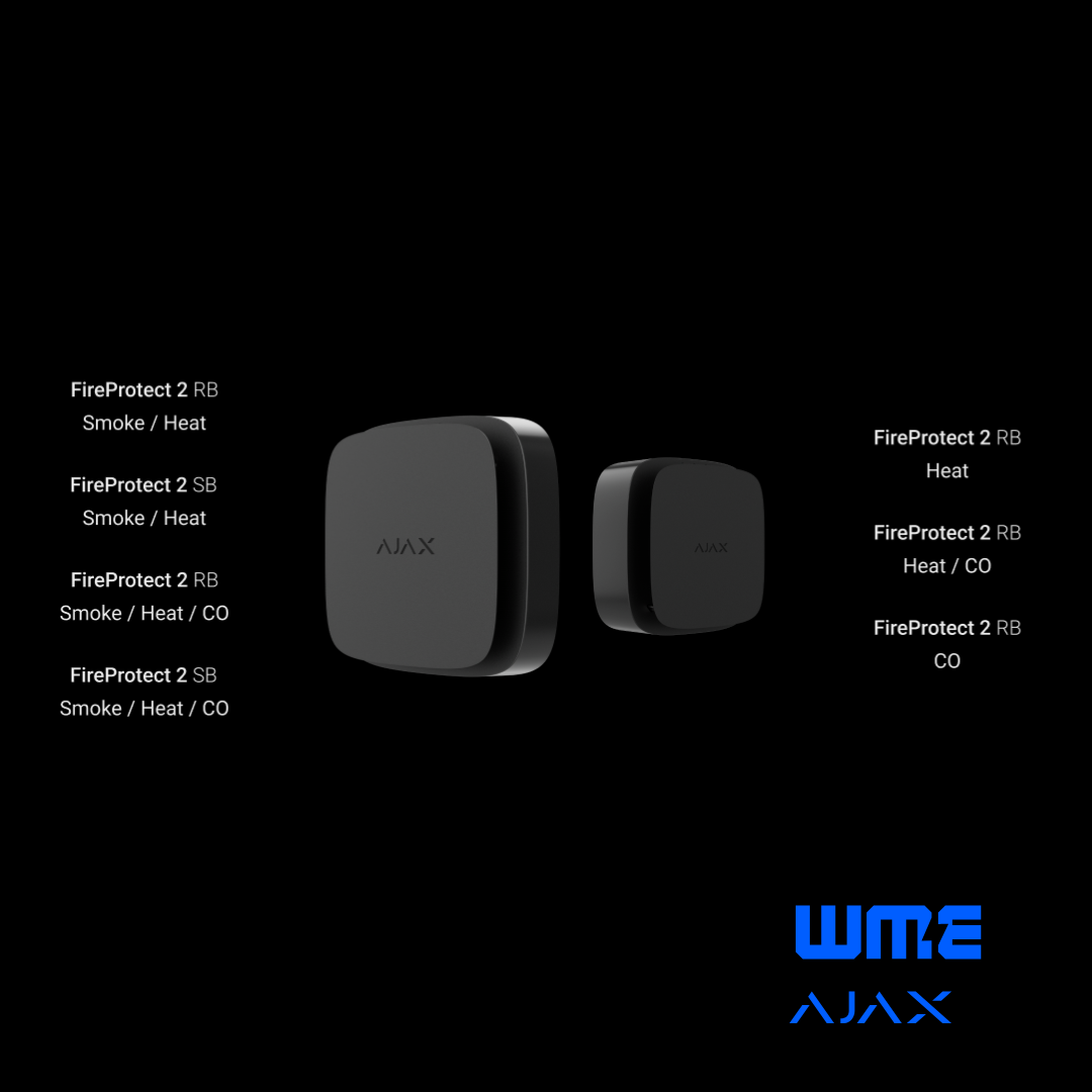 AJAX: Ajax FireProtect 2 SB (Heat/Smoke), Wireless Smoke and Temperature Detector, Configurable