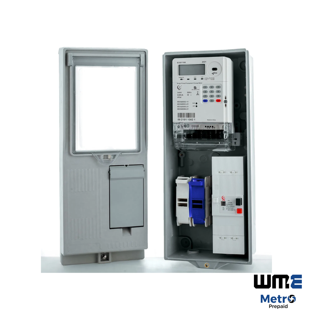 MET200 Metro Digital Prepaid Meter, Single Phase, 60A, MID Certified, IP54,