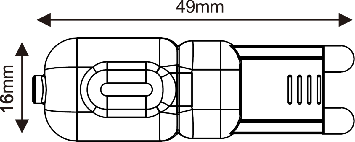 G9 230V 2W LED Capsule Lamp - Warm White - Additional View