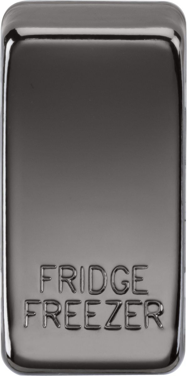 Switch cover marked FRIDGE FREEZER in black nickel - ML Accessories
