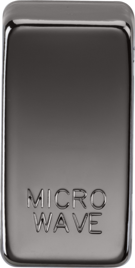 Switch Cover Marked MICROWAVE - Black Nickel