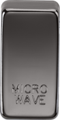 Switch Cover Marked MICROWAVE - Black Nickel