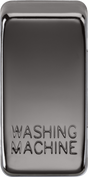 Switch Cover Marked WASHING MACHINE - Black Nickel
