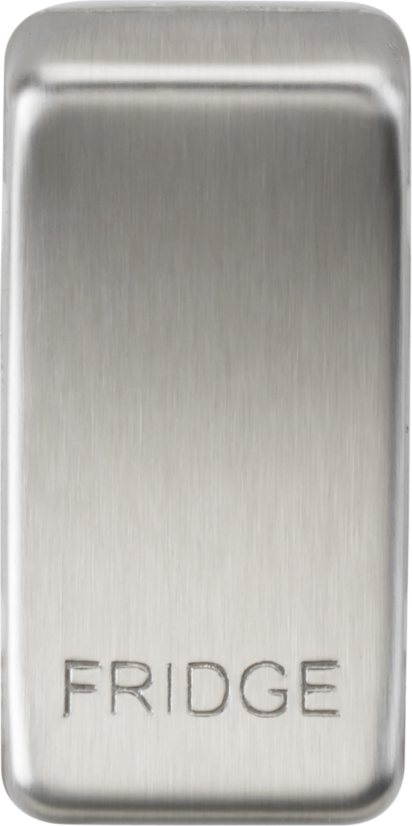 Switch Cover 'Marked FRIDGE' - Brushed Chrome