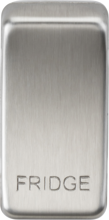 Switch Cover 'Marked FRIDGE' - Brushed Chrome