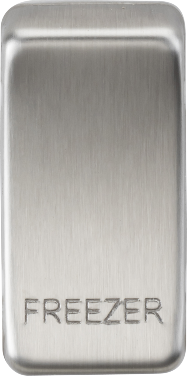 Switch Cover Marked FREEZER - Brushed Chrome
