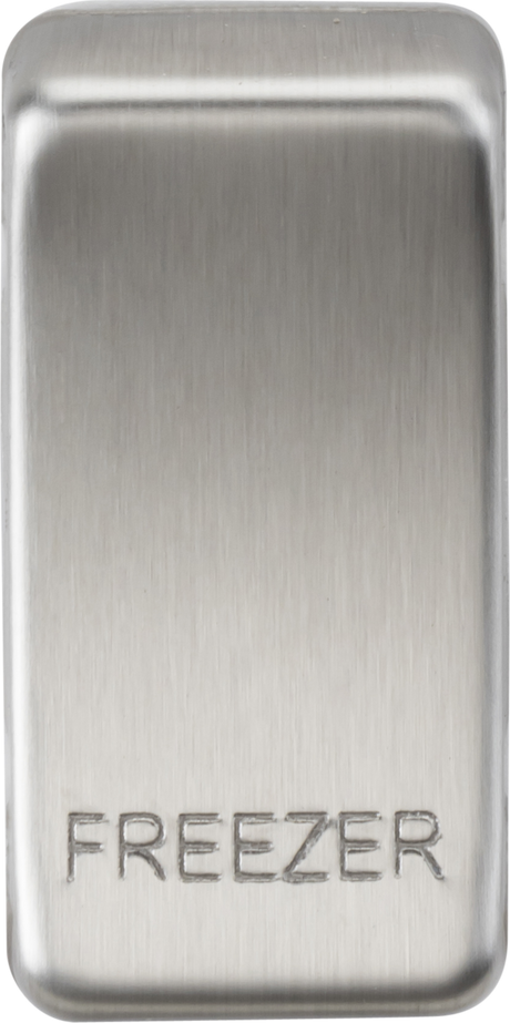 Switch Cover Marked FREEZER - Brushed Chrome