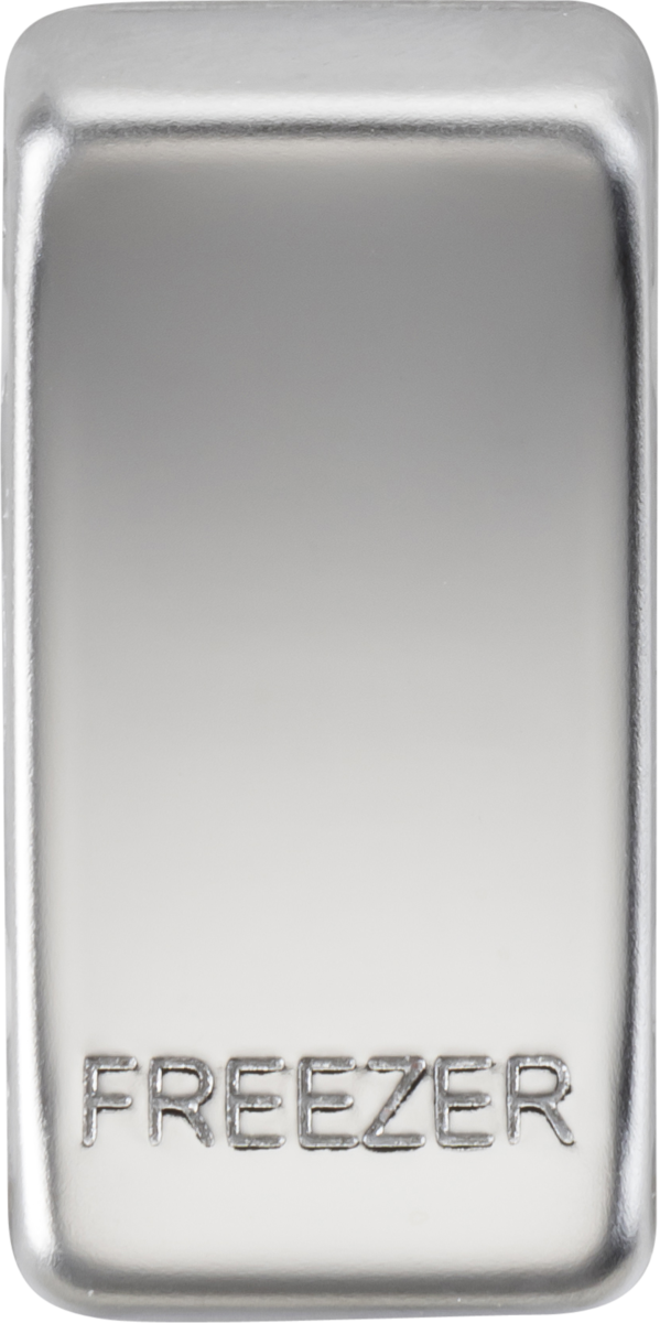 Switch Cover marked FREEZER - polished chrome