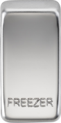 Switch Cover marked FREEZER - polished chrome