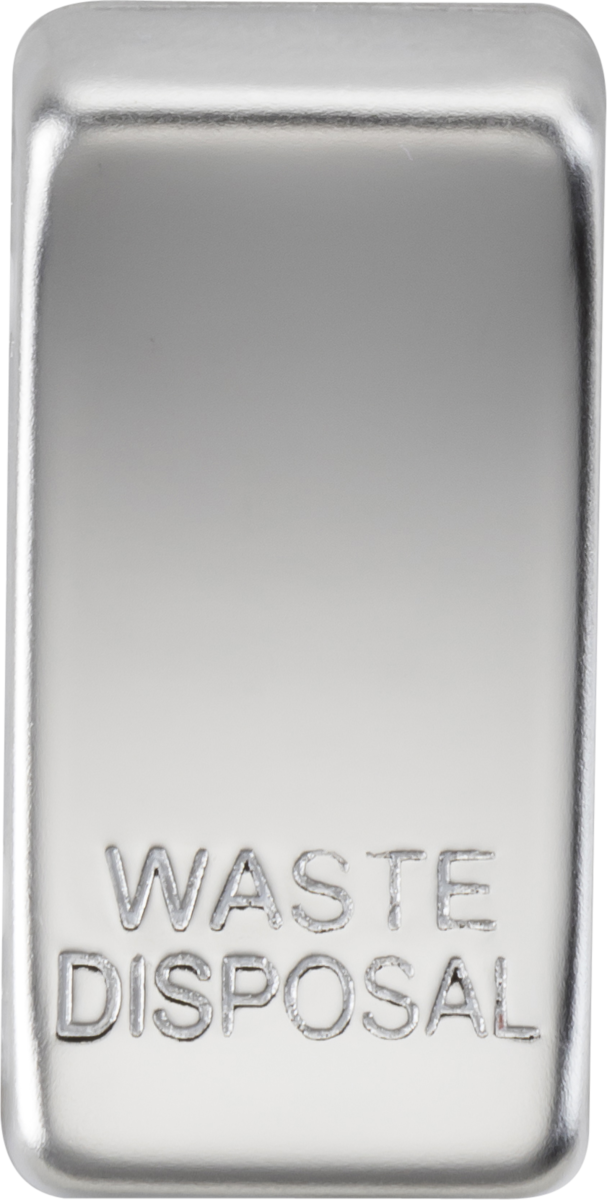 Switch Cover Marked WASTE DISPOSAL - Polished Chrome