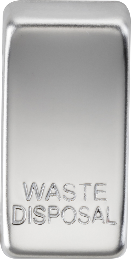 Switch Cover Marked WASTE DISPOSAL - Polished Chrome