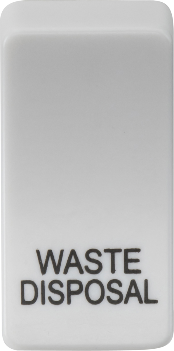 Switch Cover Marked WASTE DISPOSAL - White