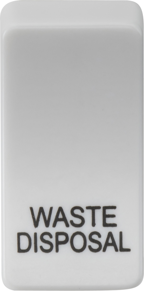 Switch Cover Marked WASTE DISPOSAL - White
