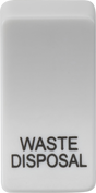 Switch Cover Marked WASTE DISPOSAL - White