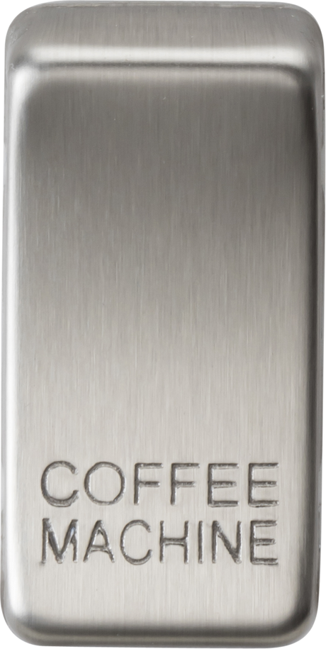 Switch Cover 'Marked COFFEE MACHINE' - Brushed Chrome