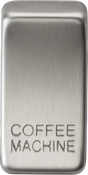 Switch Cover 'Marked COFFEE MACHINE' - Brushed Chrome