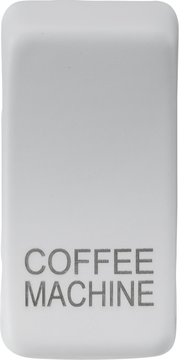 ML Accessories Switch Cover 'Marked COFFEE MACHINE' - Matt White