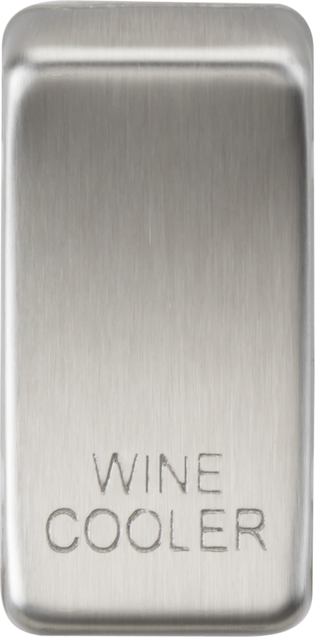 Switch Cover Marked WINE COOLER - Brushed Chrome