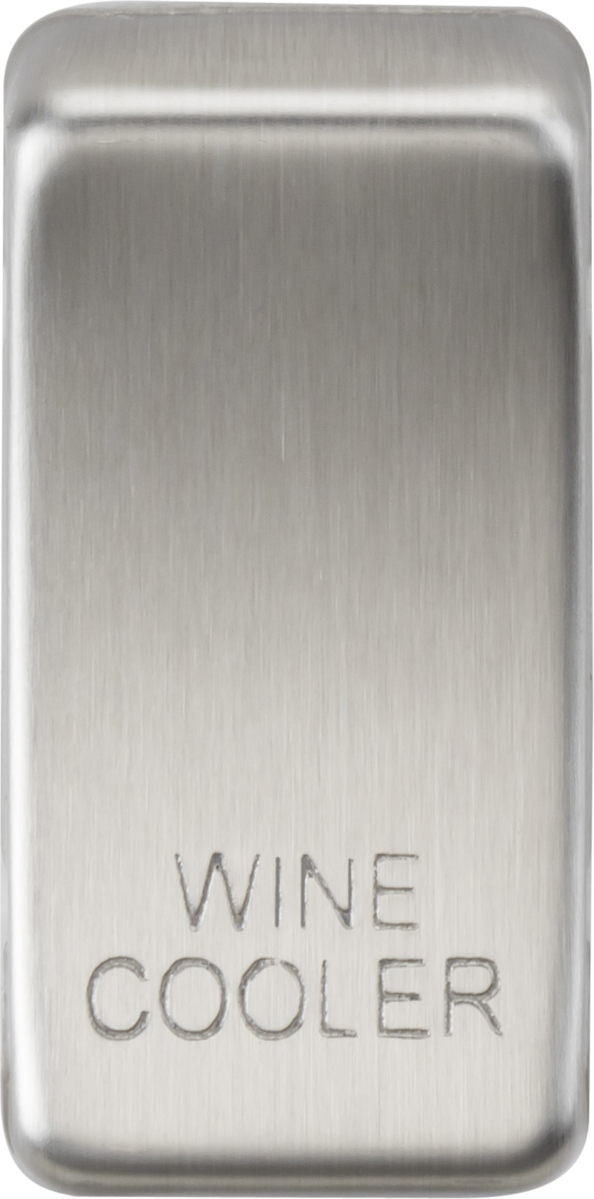 Switch Cover Marked WINE COOLER - Brushed Chrome