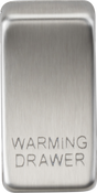 Switch Cover Marked WARMING DRAWER - Brushed Chrome