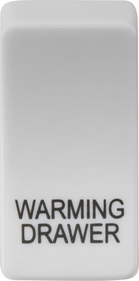 Switch Cover 'Marked WARMING DRAWER' - White by ML Accessories