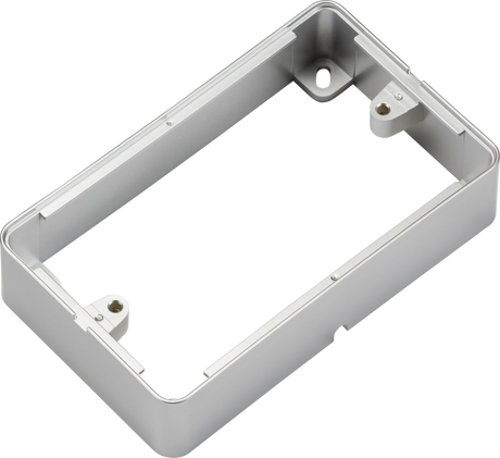 Knightsbridge 2G Surface Box in Grey, suitable for wiring essentials.
