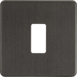 Screwless 1G Grid Faceplate - Smoked Bronze