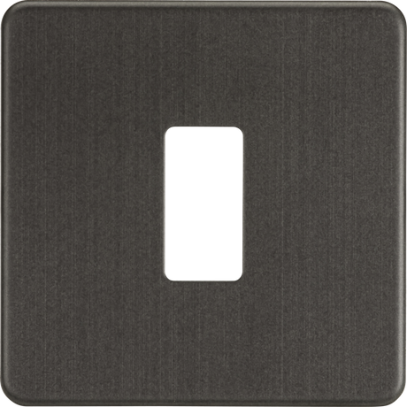 Screwless 1G Grid Faceplate - Smoked Bronze