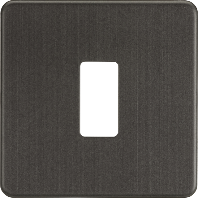 Screwless 1G Grid Faceplate - Smoked Bronze