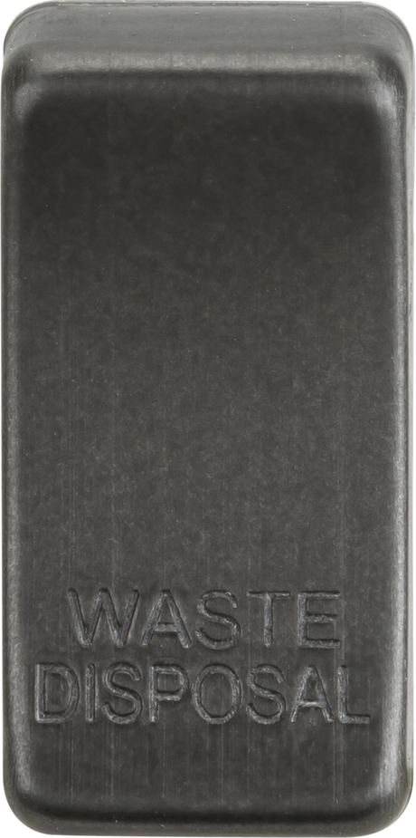 Switch Cover Marked WASTE DISPOSAL - Smoked Bronze