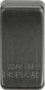 Switch Cover Marked WASTE DISPOSAL - Smoked Bronze