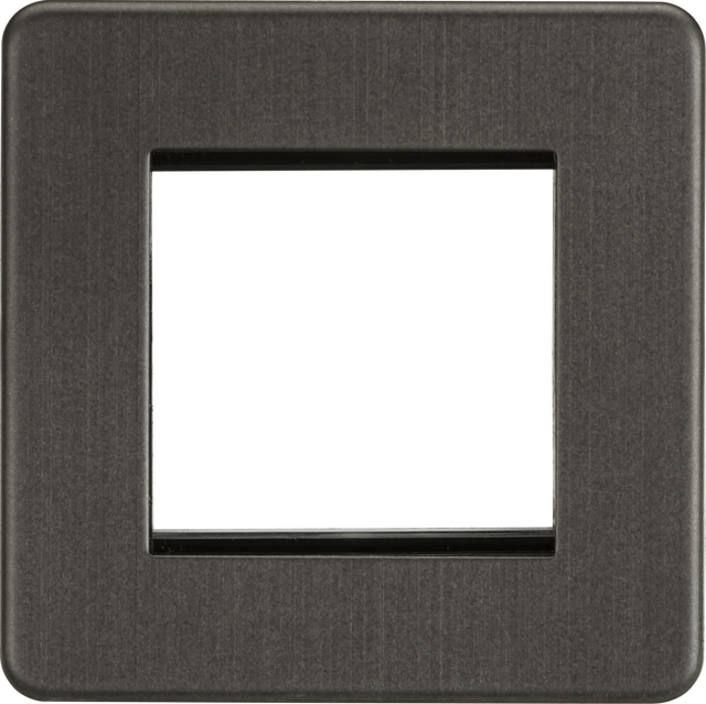 2G Modular Faceplate - Smoked Bronze, Screwless Design
