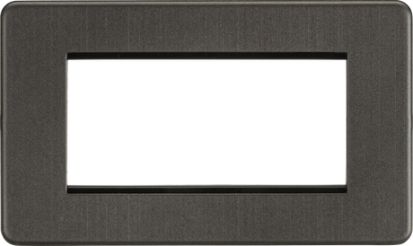 4G Modular Faceplate - Smoked Bronze - Screwless Design