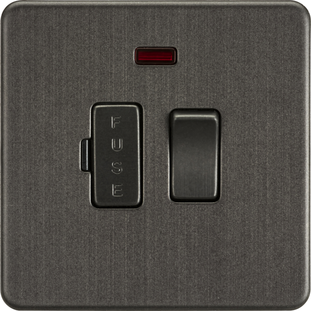 13A Switched Fused Spur Unit with Neon - Smoked Bronze - SF6300NSB