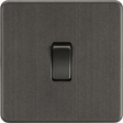 10AX 1G 2-way Switch - Smoked Bronze, Screwless Design