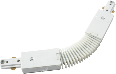 230V Single Circuit Track Flexible Connector - White