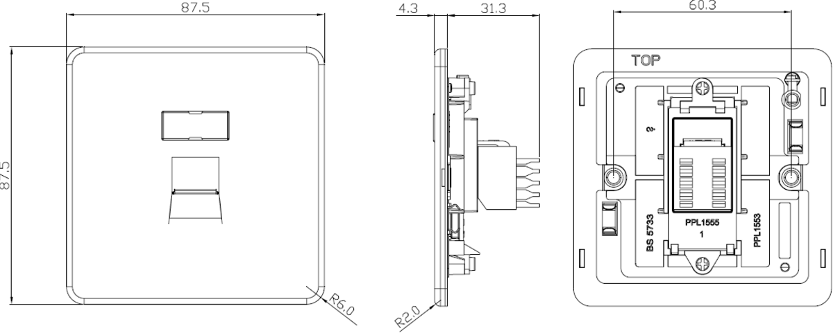 RJ45 Network Outlet Image