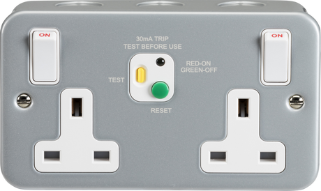 ML Accessories 13A 2G DP RCD Switched Socket - Type A - 30mA