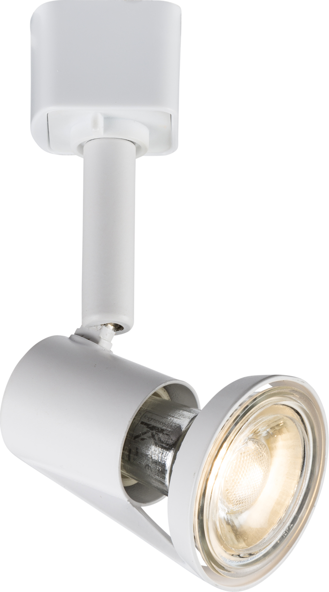 230V GU10 Track Spotlight - White, Adjustable, Dimmable
