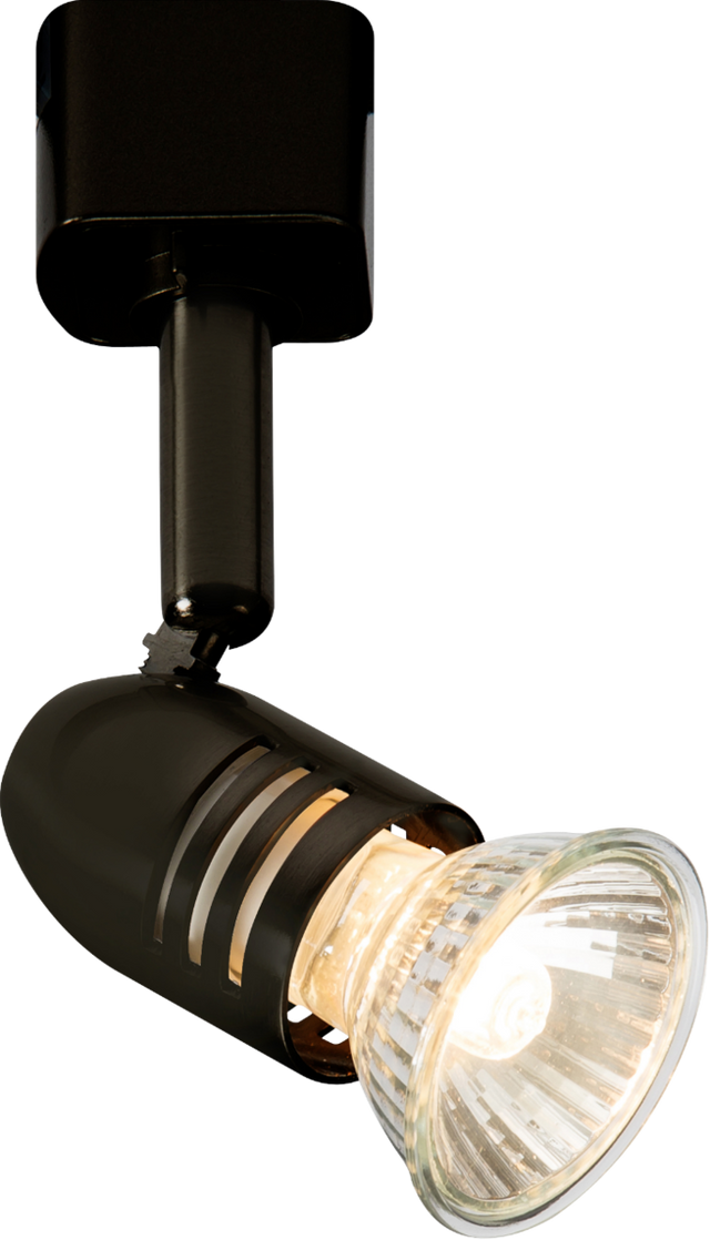 230V GU10 Track Spotlight - Adjustable Black Aluminium