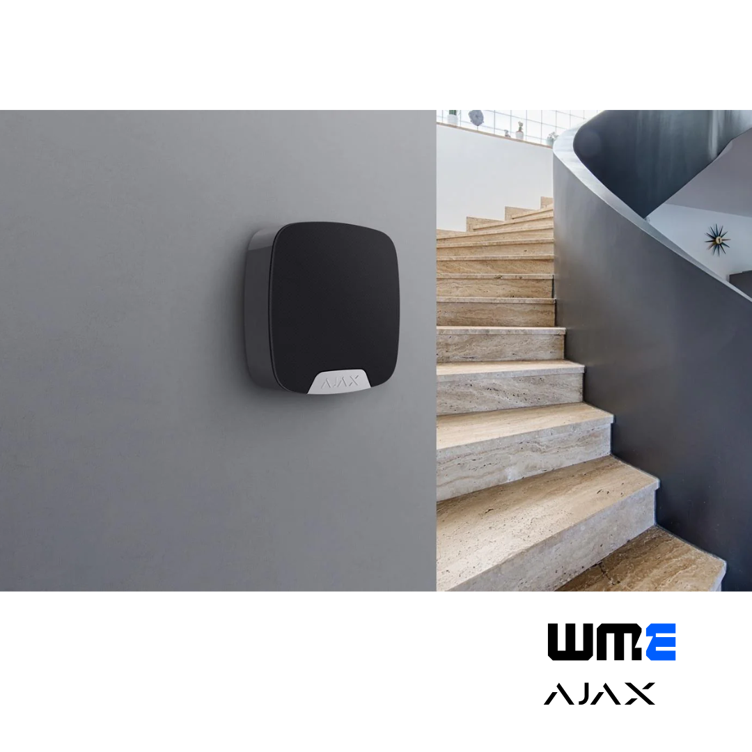 AJAX: HOMESIREN, Wireless Indoor Siren, Customisable Sound, IP50, 2000m Range, 5-Year Battery Life
