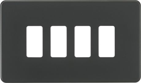 Screwless 4G Grid Faceplate - Anthracite