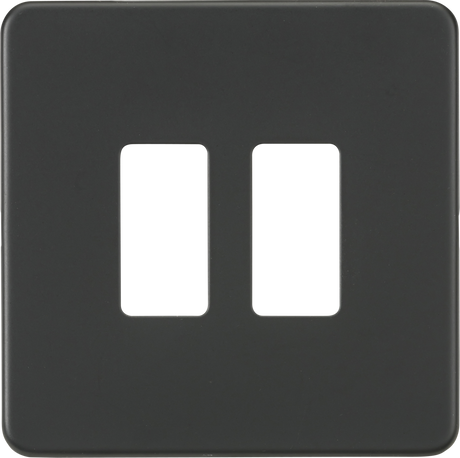 Screwless 2G Grid Faceplate - Anthracite