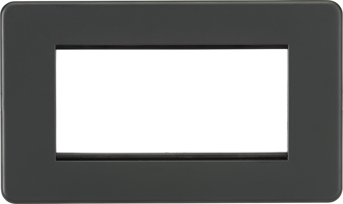 4G Modular Faceplate - Anthracite - Screwless Design
