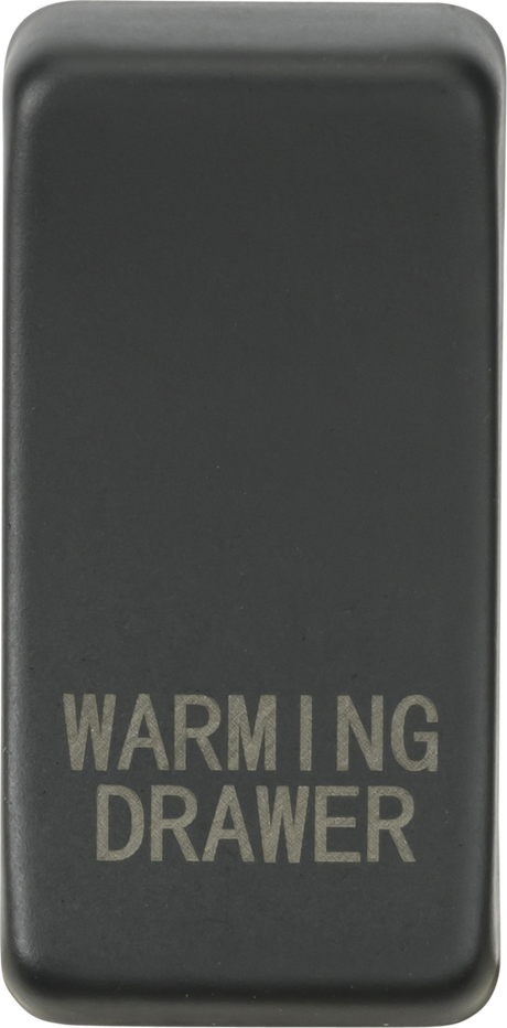 Switch cover marked WARMING DRAWER - Anthracite