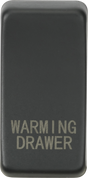 Switch cover marked WARMING DRAWER - Anthracite